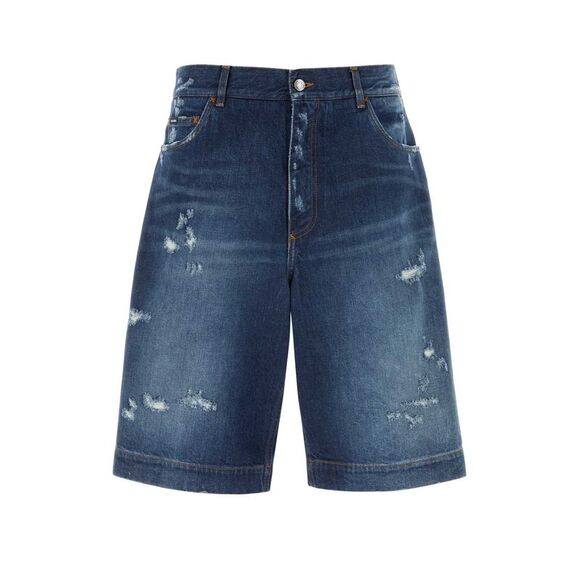 Dolce & Gabbana Men Denim Bermuda Shorts
